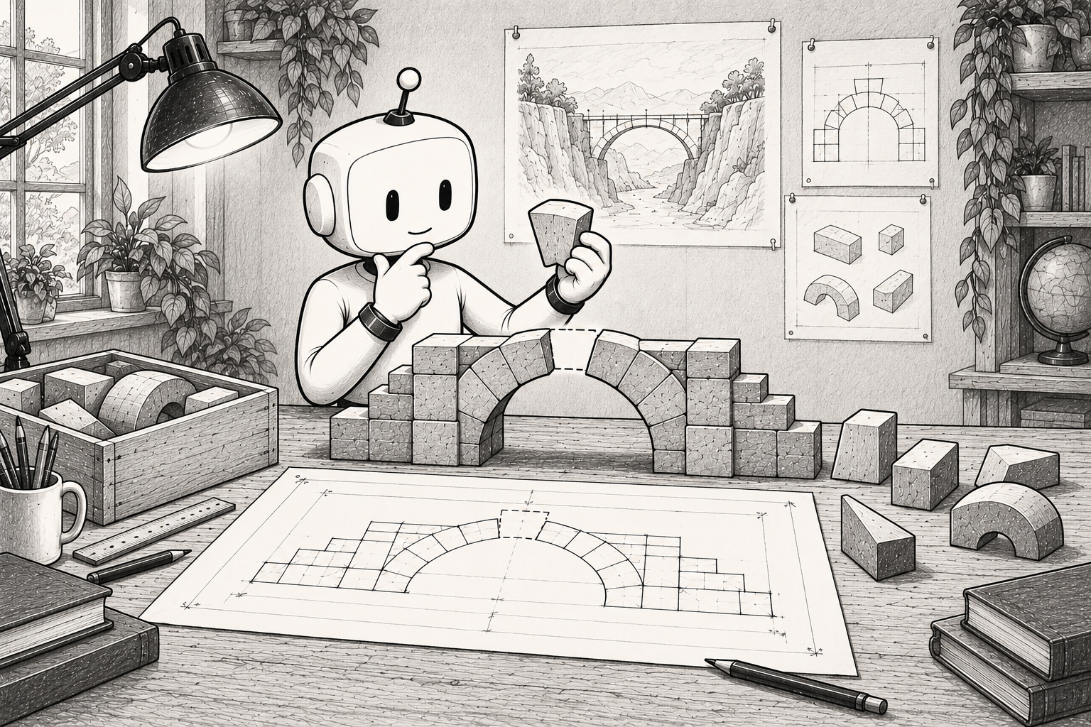 Illustration of an application selecting, organizing, and budgeting context for a model call.
